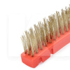 Щітка з металу 3-рядна латунна з пластиковою ручкою YATO (YT-6341)