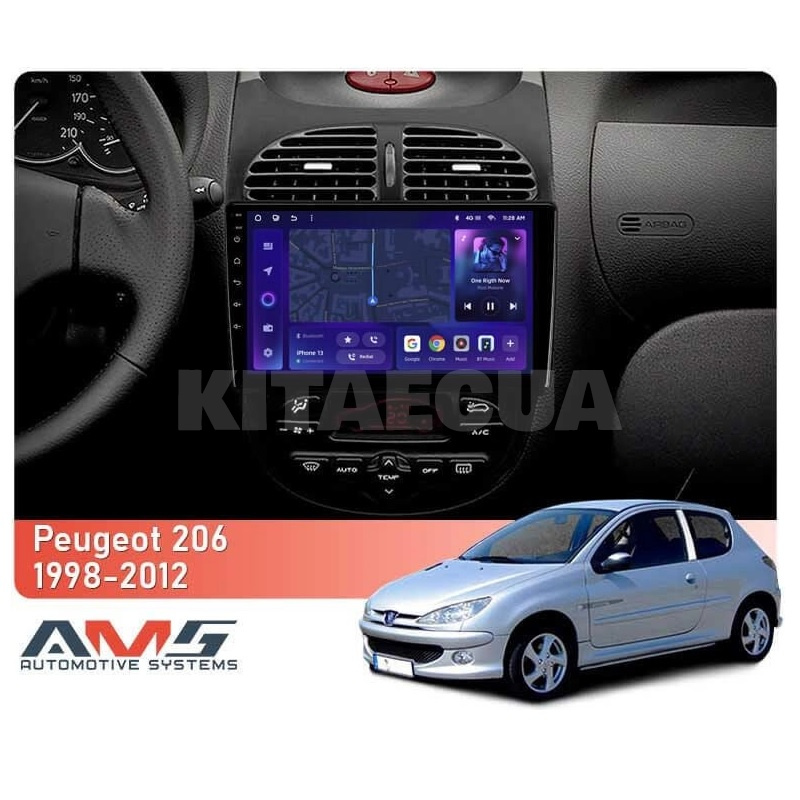 Штатна магнітола MOSS M3 4+32 ГБ 9" Peugeot 206 1998-2012 (L1) AMS (50611) - 2