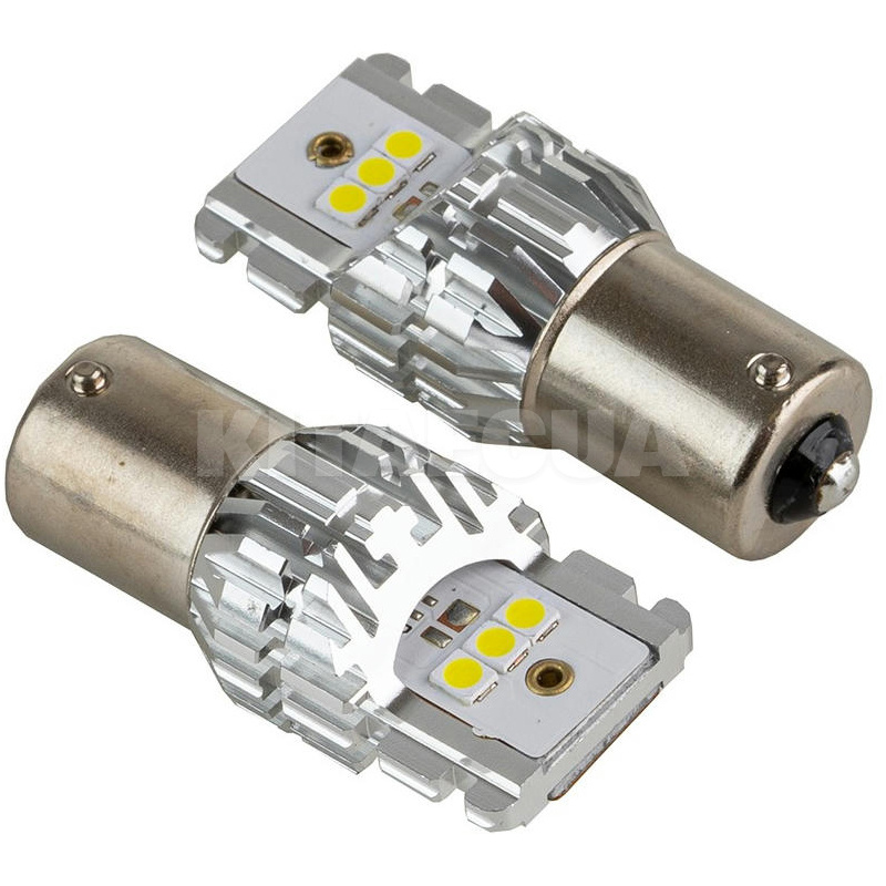 LED лампа для авто BA15s 2.7W 6000K (комплект) PULSO (LP-66156W) - 2