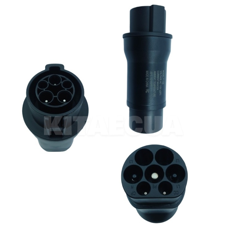 Переходник 7.4 кВт 32А 1-фаза Type 1 (станция) - GB/T AC (китайское авто) REDAUTO (RD-A-M-T1GBT)