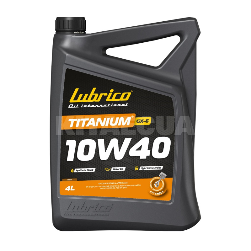 Масло моторное синтетическое 4л 10W-40 TITANIUM GX-6 LUBRICO (L-5605-10100040)