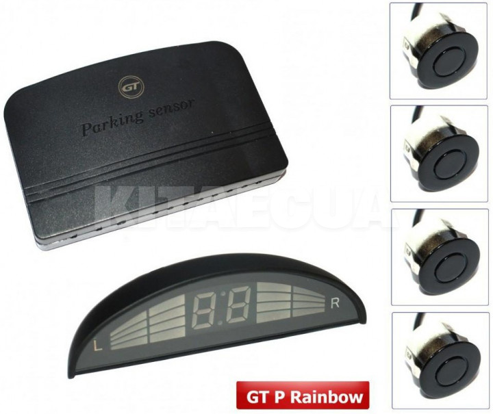 Парктроник P Rainbow 4 черный на 4 датчика 22 мм GT (55342)