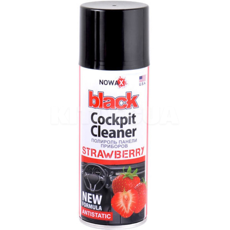 Полироль для пластика "клубника" 450мл Cockpit Cleaner Strawberry NOWAX (NX00454)