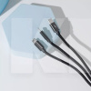 Кабель 3in1 USB to Type-C/Micro USB/Lightning 3А 1.2м черный PROOVE (491920001)