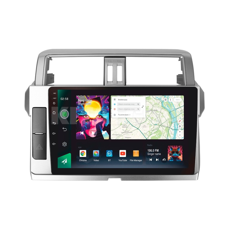 Штатна магнітола PRO 10464 4+64 Gb 10 Toyota Land Cruiser Prado 150 2013-2017 SIGMA4car (40189) - 2