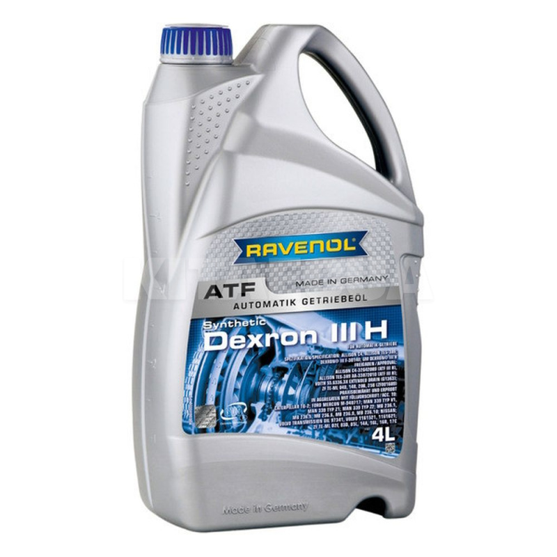 Масло трансмиссионное синтетическое 4л atf dexron III h RAVENOL (RAV ATF DEXRON III H)