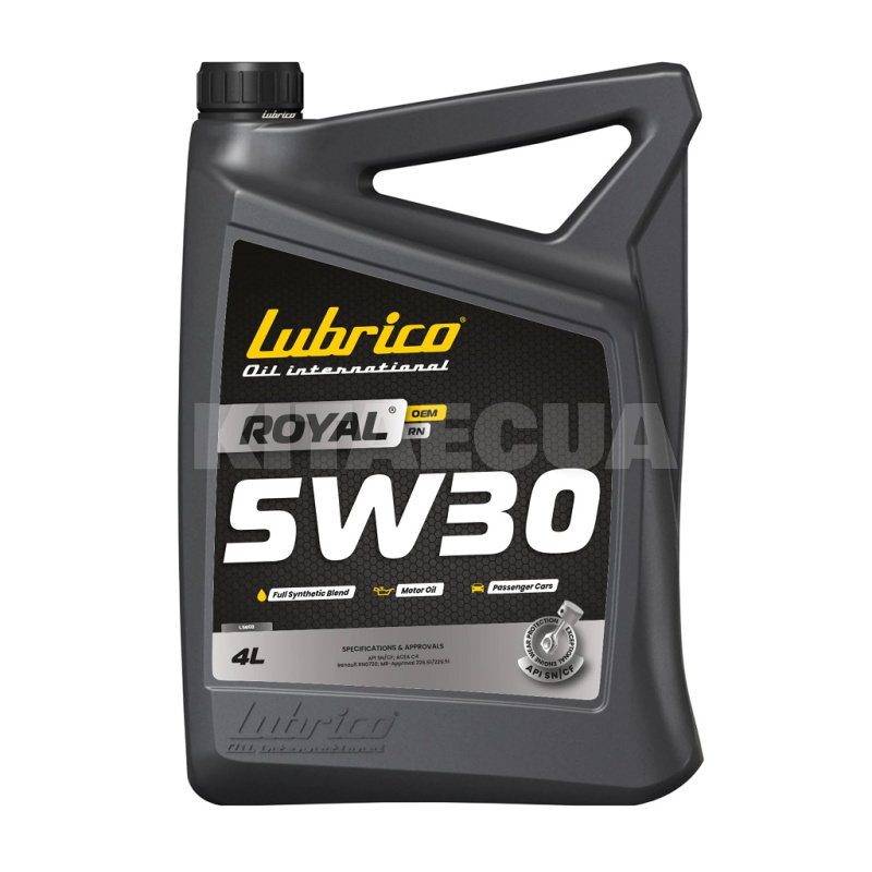 Масло моторное синтетическое 4л 5W-30 ROYAL OEM RN DPF LUBRICO (L-5603-10100040)