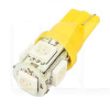 LED лампа для авто W5W T10 SMD (T10-05-5050-YELLOW-SMD)