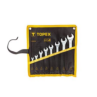 Набор ключей комбинированных 8 предметов 6-19 мм TOPEX