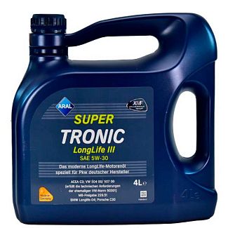 Масло моторное синтетическое 4л 5W-30 SuperTronic LongLife III Aral