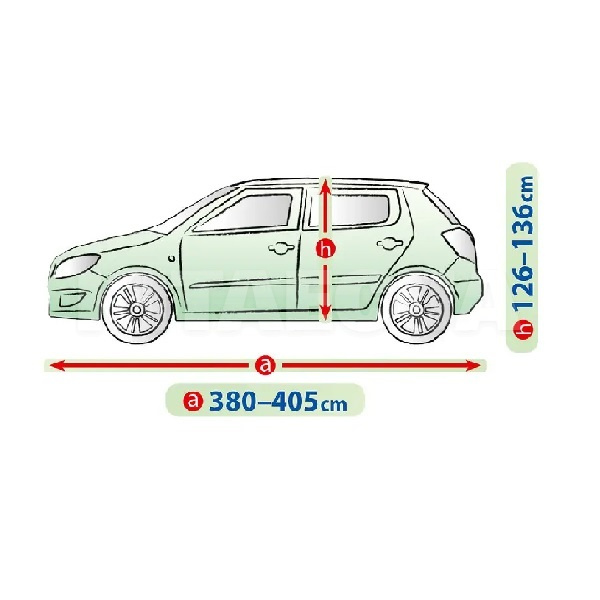 Тент на авто Membrane Garage M2 405х148х136 см хэтчбек Kegel-Blazusiak (5-4726-248-3050) - 2