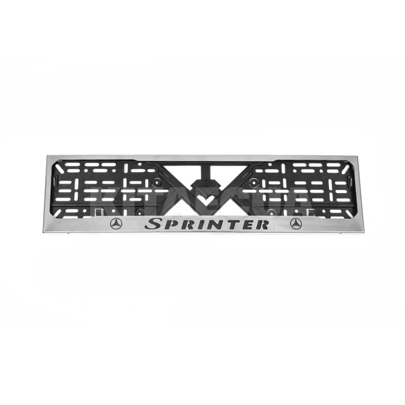 Рамка номерного знака хром Mercedes "Sprinter" CAN (riz037) - 2