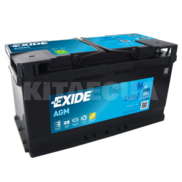 Акумулятор автомобільний 96Ач 850А "+" праворуч EXIDE (EK960)