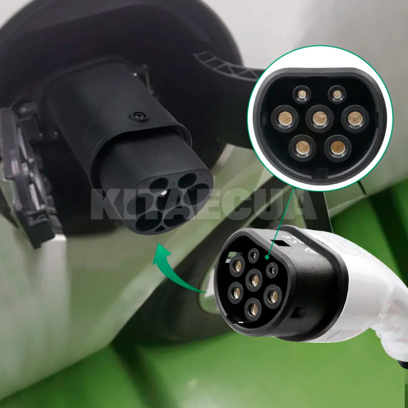 Переходник 7.4 кВт 32А 1-фаза Type 2 (станция) - GB/T AC (китайское авто) ZENCAR (ADAPT-TYPE2-GBT) - 4
