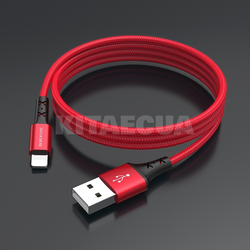 Кабель USB Lightning 2A BX20 1м червоний BOROFONE (BX20LR) - 2