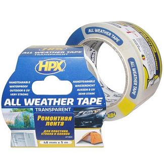 Лента для ремонта трещин фар прозрачная 5 м х 48 мм HPX
