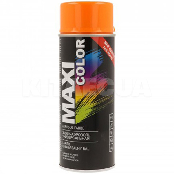 Краска-эмаль желто-оранжевая 400мл универсальная декоративная MAXI COLOR (MX2000)