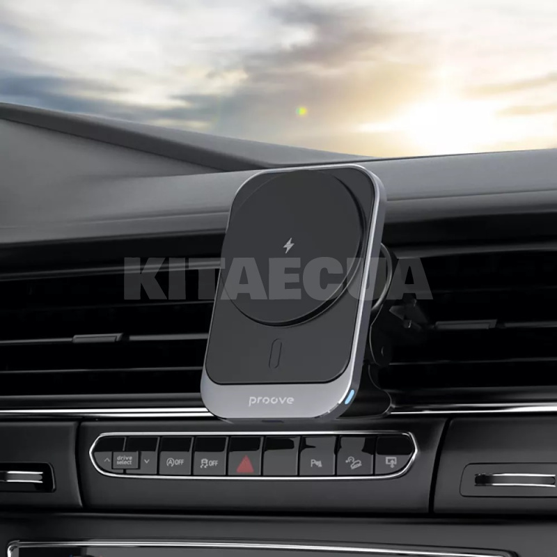 Автомобільний тримач на дефлектор Square Magnetic Pro 15W з бездротовою зарядкою PROOVE (546920092) - 3