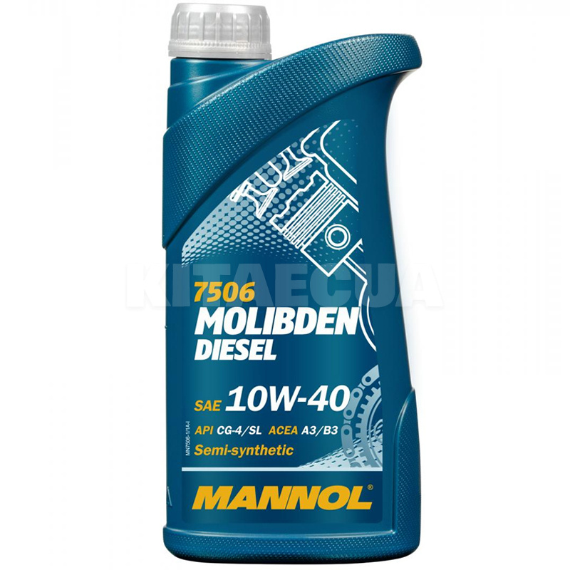 Масло моторное полусинтетическое 1л 10W-40 Molibden Diesel Mannol (MN7506-1)