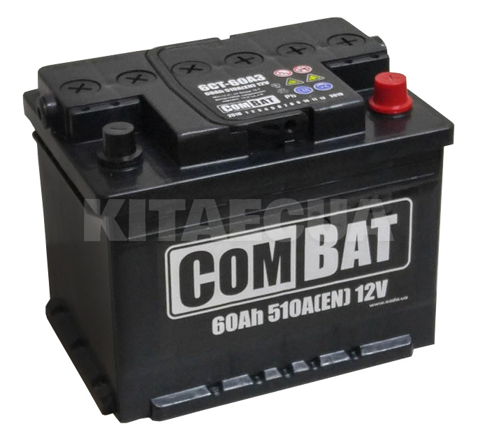 Аккумулятор 60Ач Euro (T1) 242x175x190 с обратной полярностью обслуживаемый SADA (6СТ-60Аз COMBAT)