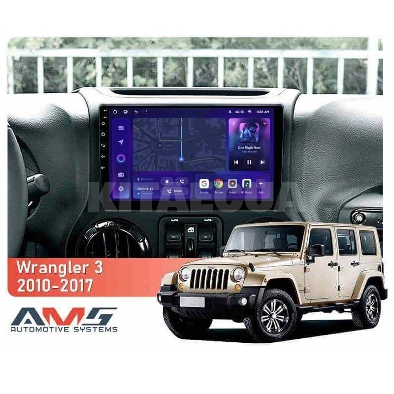 Штатна магнітола MOSS M3 4+32 ГБ 10" Jeep Wrangler 3 JK 2010-2017 (L15) AMS (50827) - 2