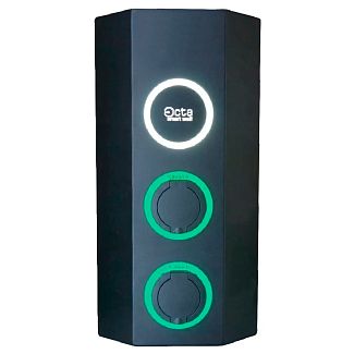 Зарядна станція для електромобіля 14 кВт 32А 1-фазна Type 2 (2 розетки) W214-SS Octa Energy