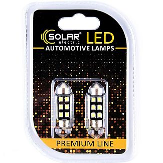 LED лампа для авто Premium Line SV8.5-8 6500K 36 мм (комплект) Solar