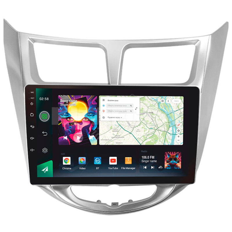 Штатна магнітола PRO 9464 4+64 Gb 9" Hyundai Solaris 1 2010-2016 SIGMA4car (39665)