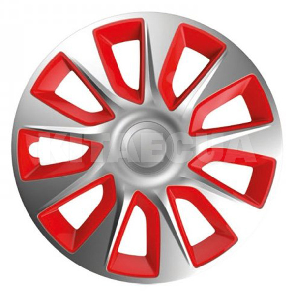 Ковпаки R16 STRATOS сіро-червоні 4 шт ELEGANT (103849)