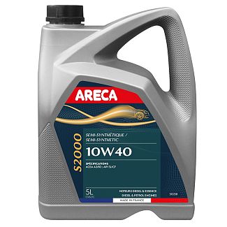Масло моторное полусинтетическое 5л 10W-40 S2000 ARECA
