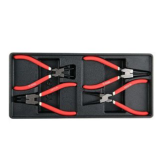 Набор съемников стопорных колец 4 предмета в ложементе YATO