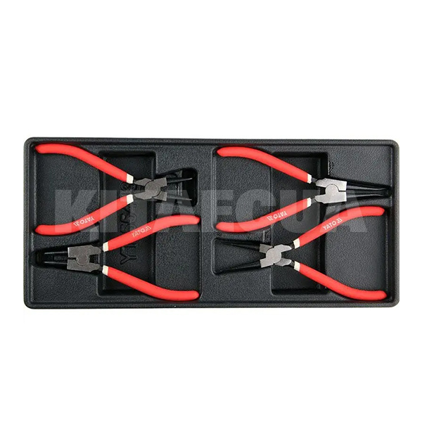 Набор съемников стопорных колец 4 предмета в ложементе YATO (YT-55443)