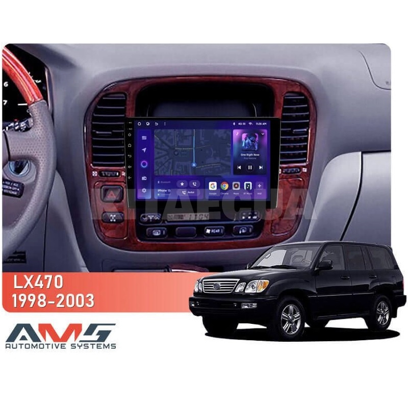 Штатна магнітола MOSS M3 4+32 ГБ 10" Lexus LX J100 1998-2003 AMS (50833) - 2
