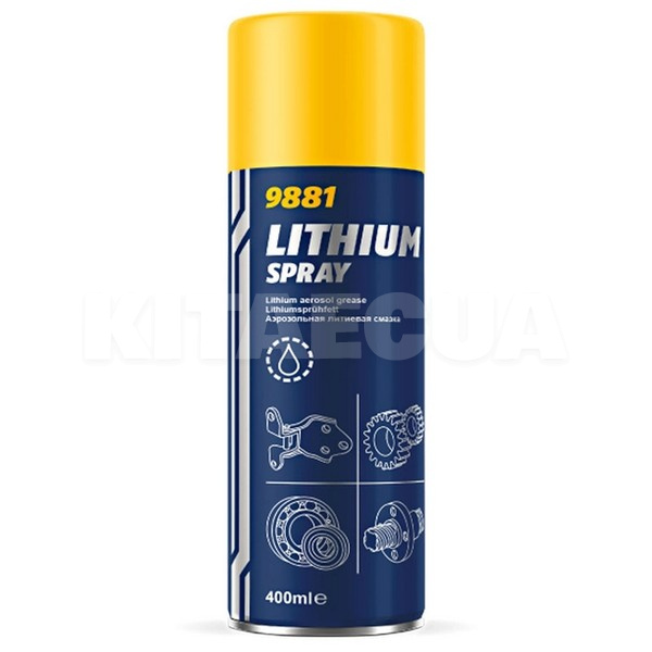 Мастило літієве універсальне 400г lithium spray Mannol (9881)