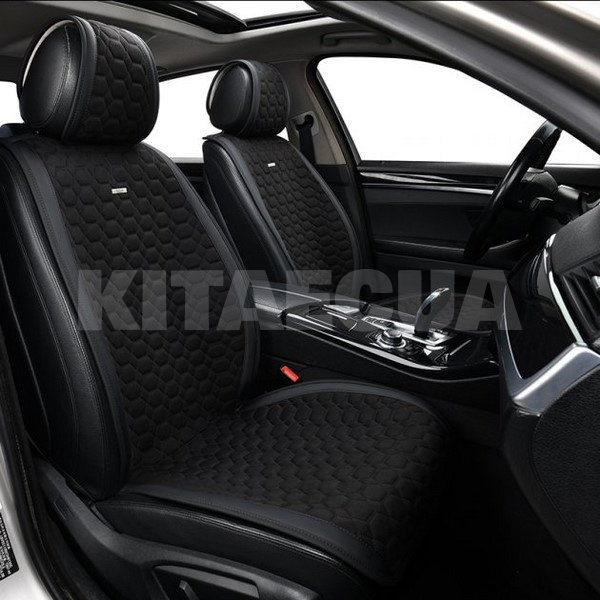 Накидка на передние сиденья черная с подголовником 2 шт. Monte Carlo BELTEX (BX81150) - 8