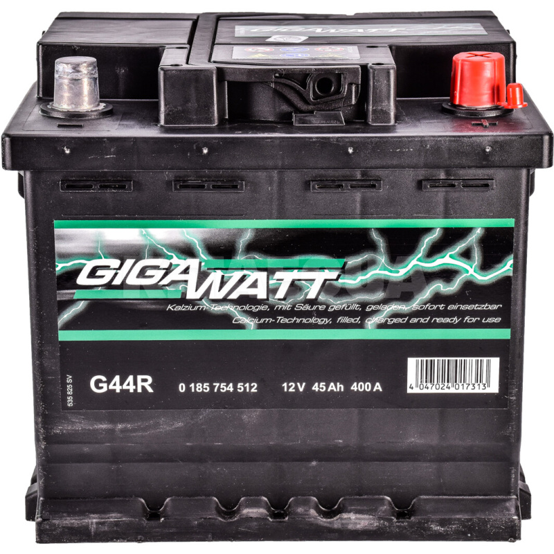 Акумулятор автомобільний 45Ач 400А "+" праворуч GIGAWATT (GW 0185754512)