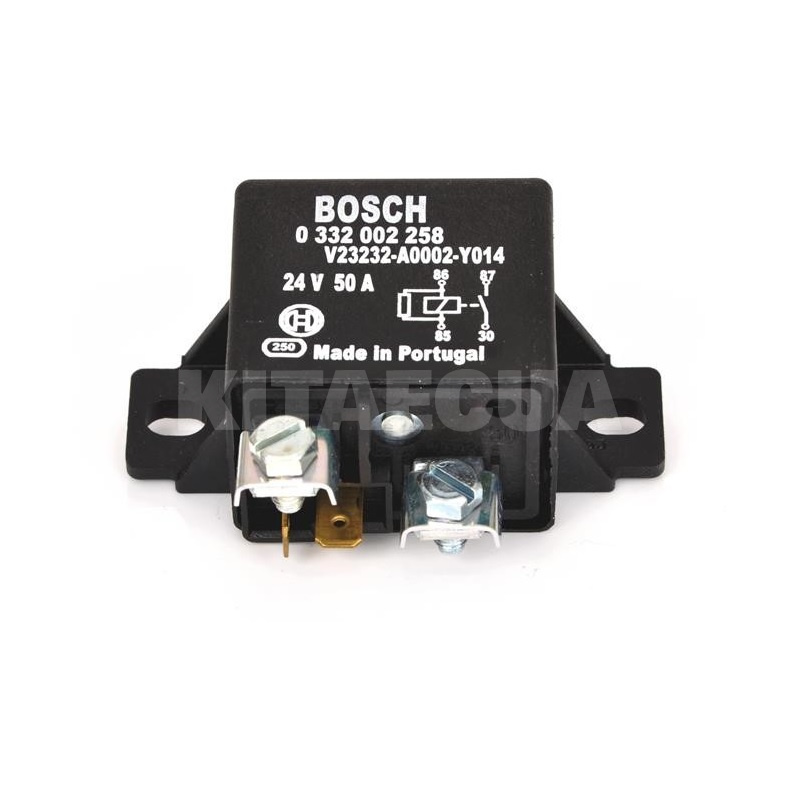 Реле вимикач високого напруги 4-контактна 24B 50А чорний Bosch (0332002258)