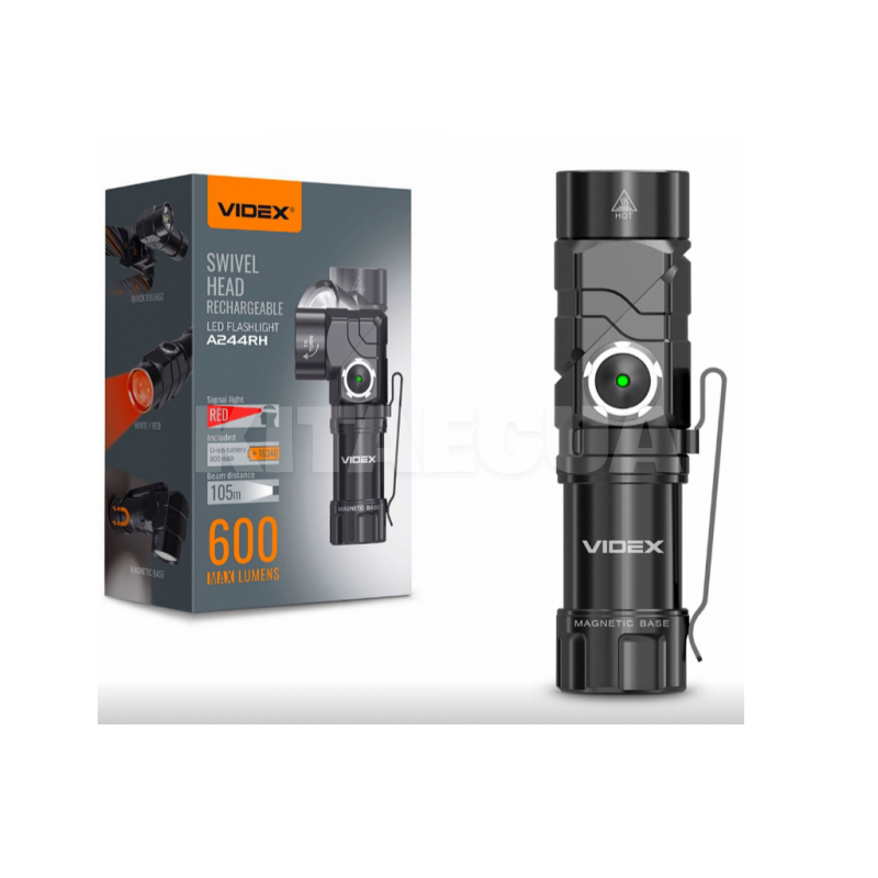 Портативний світлодіодний ліхтарик VIDEX (VLF-A244RH)