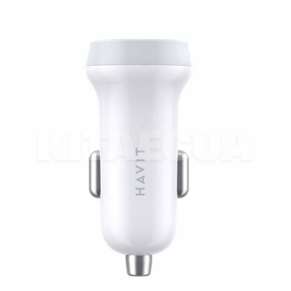 автомобільний зарядний пристрій 2 USB біле HAVIT (HV-CC2008-HAVIT)