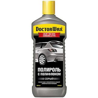 Кольоровий поліроль з воском та поліфлоном сірий 300мл With Carnauba Wax PTFE DoctorWax