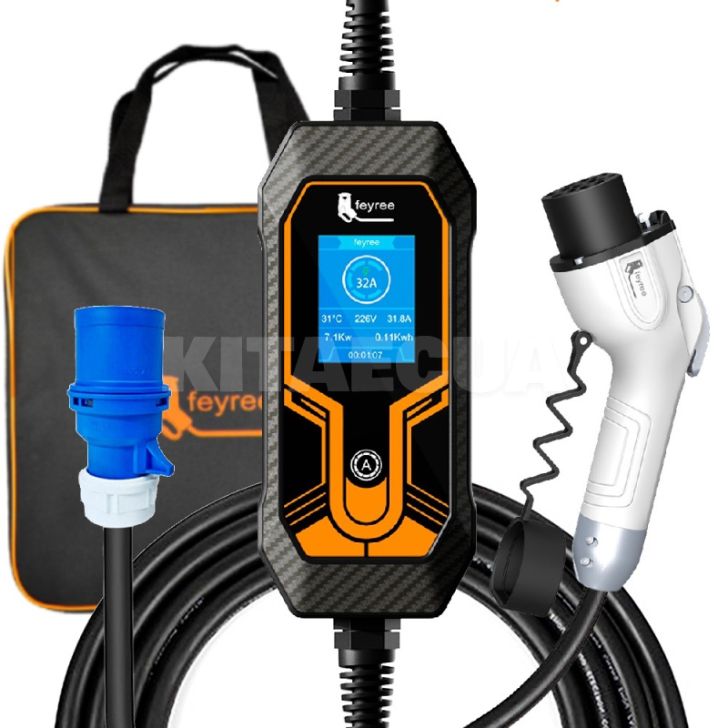 Зарядка для електромобіля GB/T AC 7.4 кВт 32А 1-фаза Lion King FEYREE (FY7-32-1PH-GB/T-K7-C5)