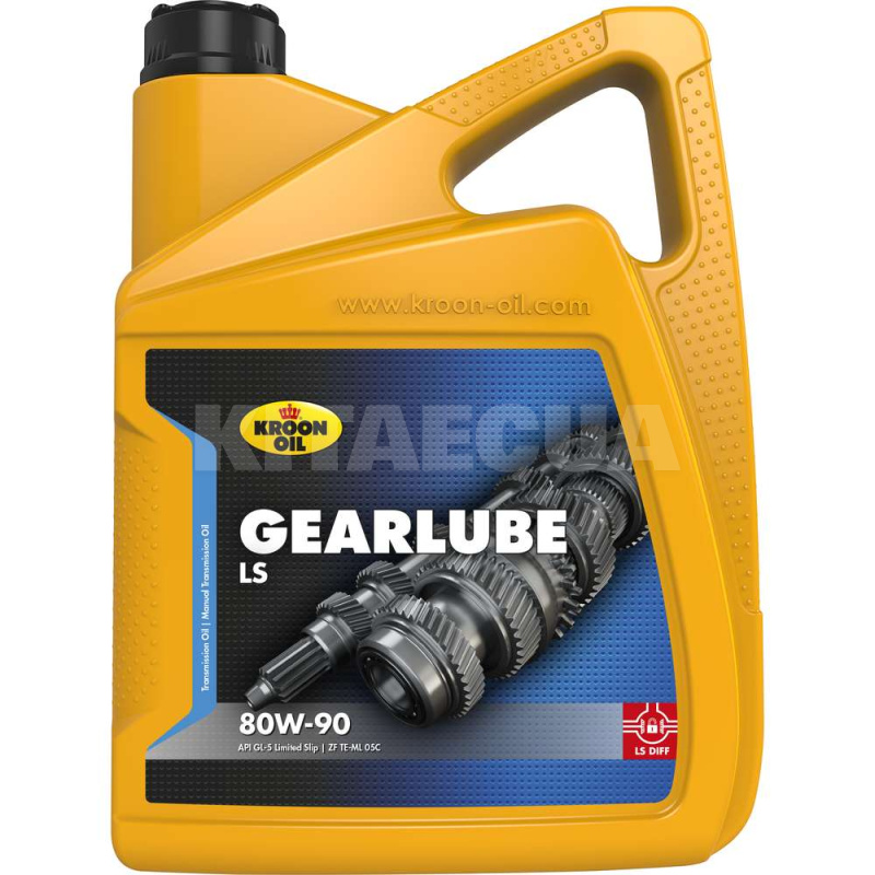 Масло трансмиссионное минеральное 5л 80W-90 GEARLUBE LS KROON OIL (KL 34617)