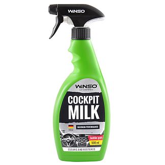 Полироль-молочко для пластика "бабл гам" 500мл Professional Cockpit milk Winso
