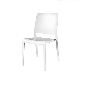 Стілець садовий пластиковий Keter Charlotte Deco Chair білий до 110 кг Evolutif