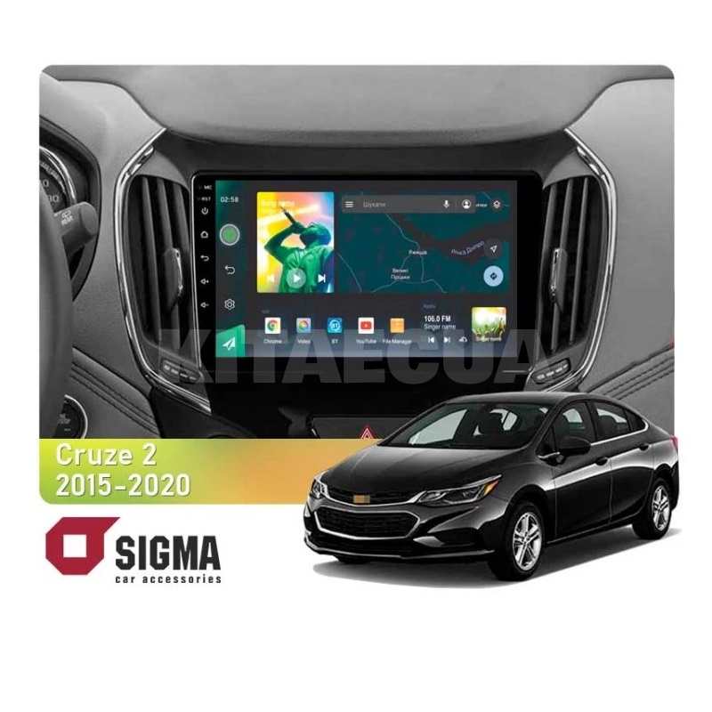 Штатна магнітола X9232 2+32 Gb 9" Chevrolet Cruze 2 2015-2020 SIGMA4car (33264)