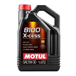 Моторное масло синтетическое 5л 5W-30 8100 X-cess MOTUL