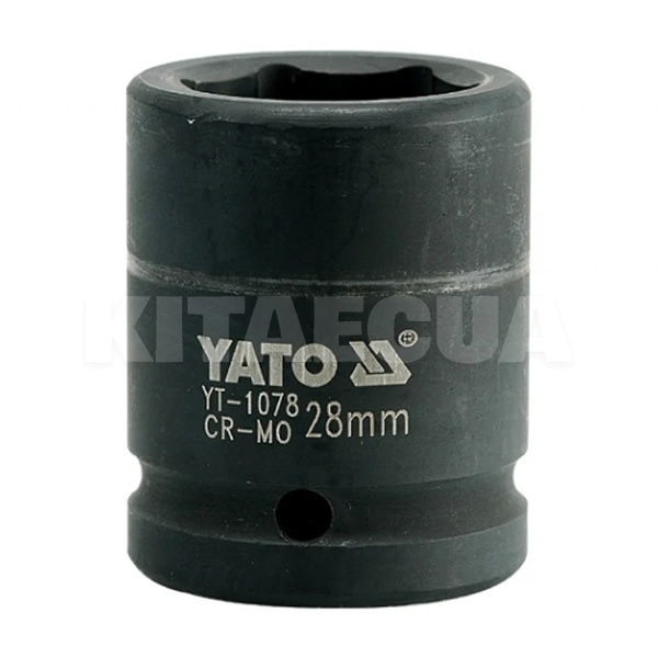Головка торцевая ударная 6-гранная 28 мм 3/4" 53 мм YATO (YT-1078)
