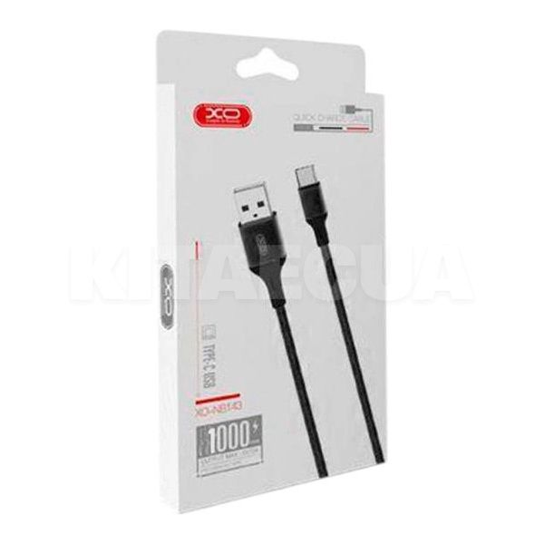 Кабель USB Type-C NB143 2 м чорний XO (XO-NB143C2-BK) - 2