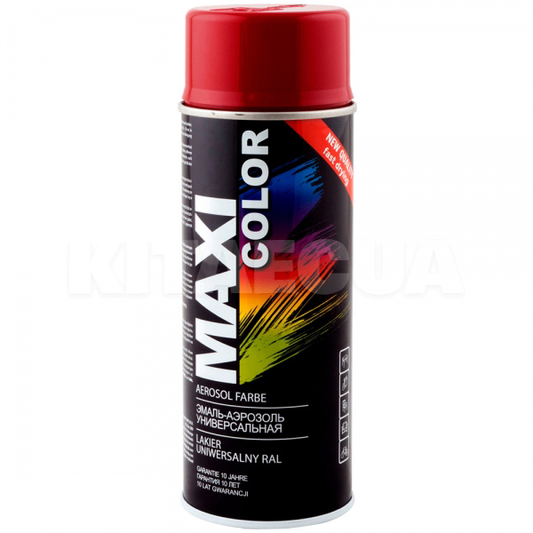 Краска-эмаль фиолетово-красная 400мл универсальная декоративная MAXI COLOR (MX3004)