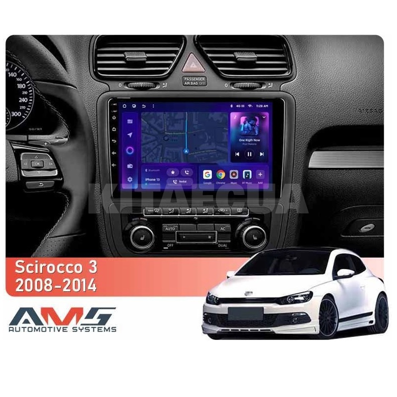Штатна магнітола MOSS M3 4+32 ГБ 9" Volkswagen Scirocco 3 Mk3 2008-2014 (F1) AMS (50759) - 2